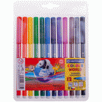 Фломастеры Centropen "Colour World", 12цв., трехгранные, смываемые, блистер