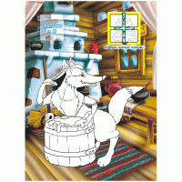 Раскраска с заданиями А4, ЛиС "Шаг за шагом. Волк и лиса", 16стр., с наклейками и игрой image_3